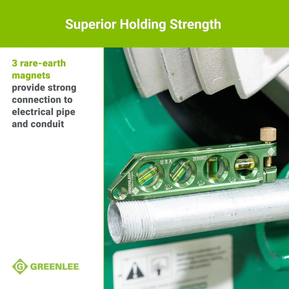 L77 Mini Magnetic Bubble Level with Conduit Bending Offset Aid