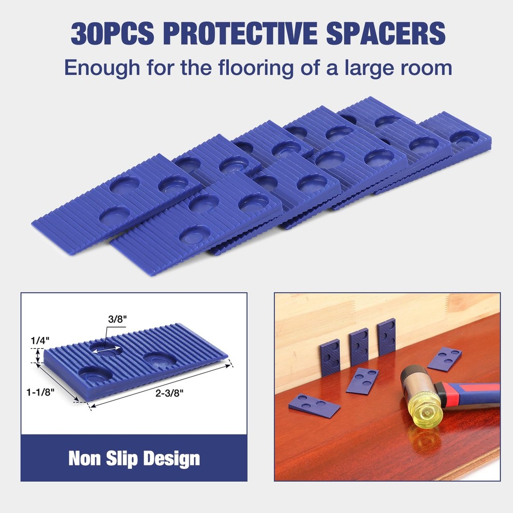 WORKPRO Laminate Flooring Installation Kit Mallet Pull Bar 30pc Spacer Knee Pads