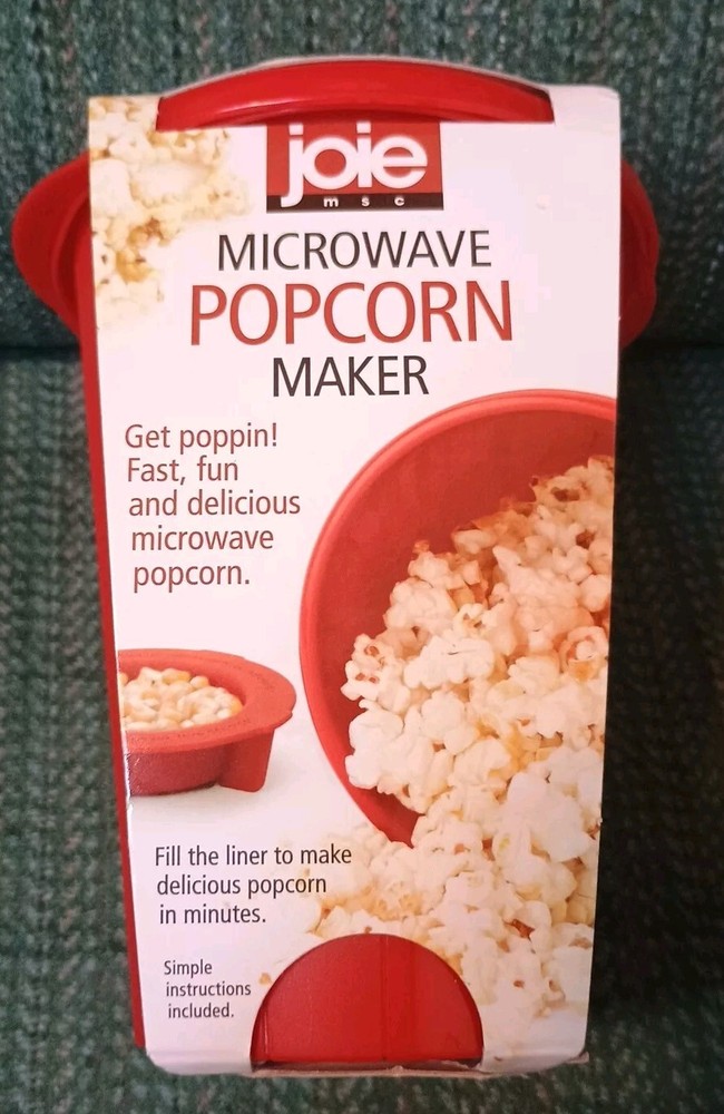 Joie Microwave Popcorn Popper Maker Red (NWT)