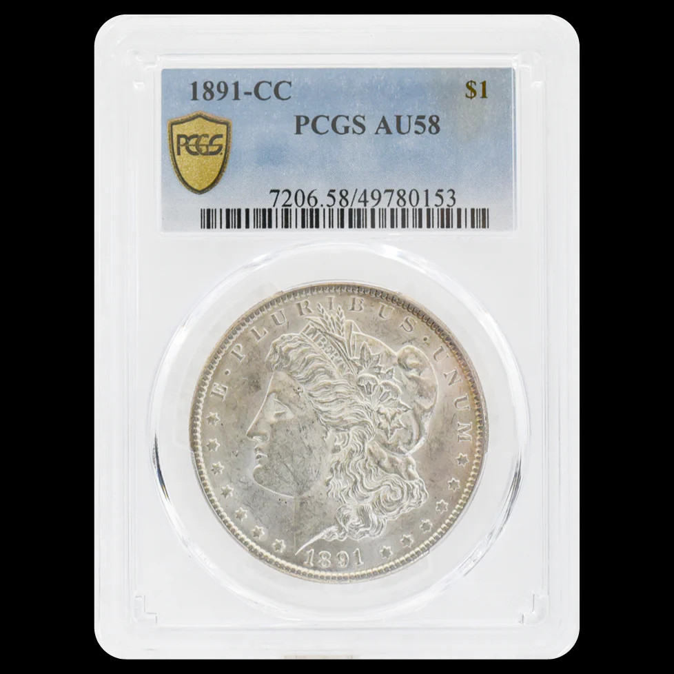 1891-CC Morgan Dollar AU58 PCGS