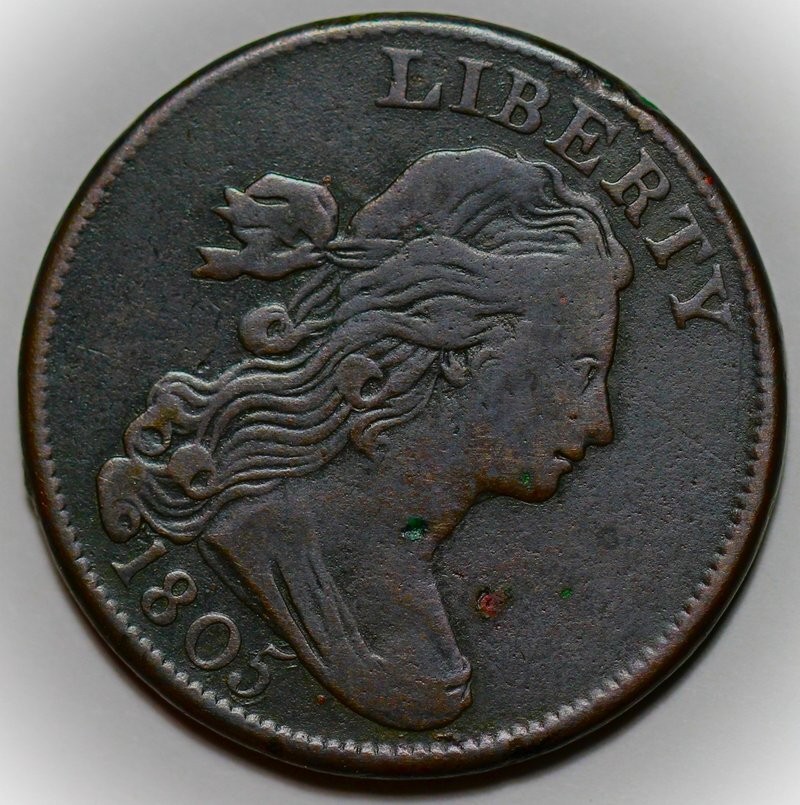 1805 Draped Bust Large Cent (S267) - US 1c Copper Coin