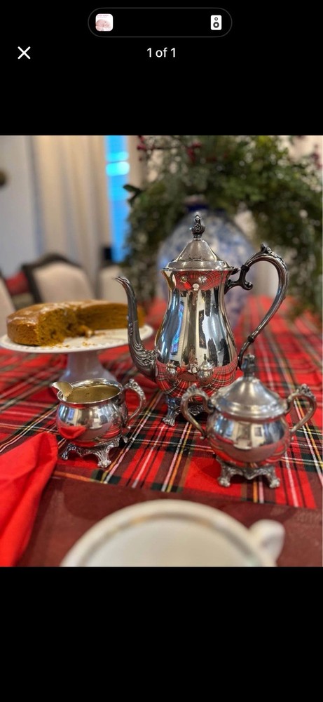 F. B. Rodger’s Silver Played Tea, Sugar, And Creamer Set