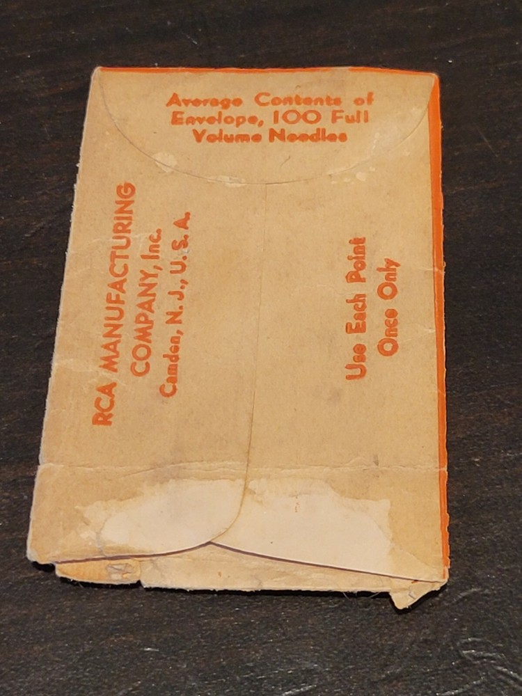 Gramophone phonograph needle packet rca victor empty