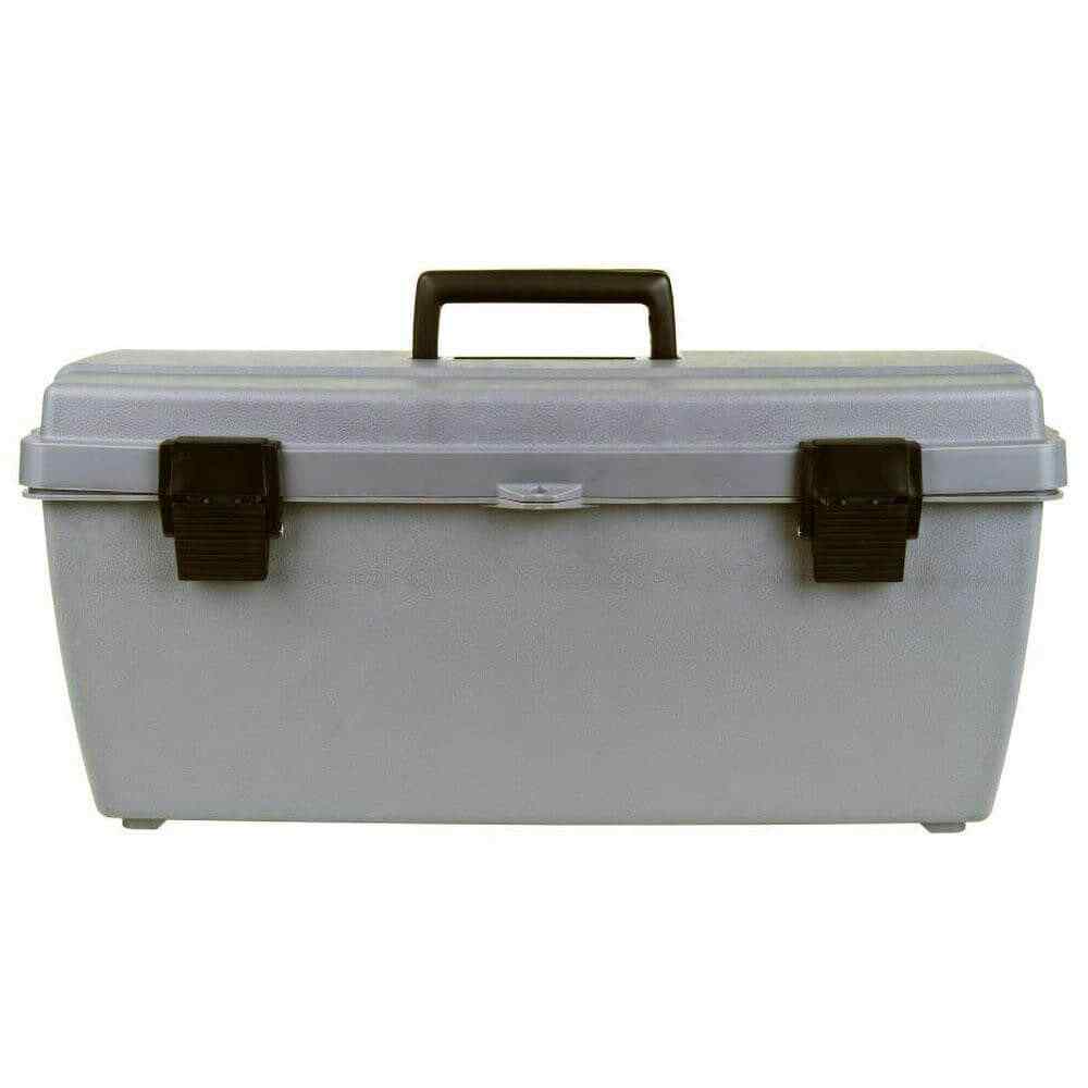 Flambeau 19800-2 Gray Utility Tool Box with Lift-Out Tray: 20.3" x 8.9" x 8.4"