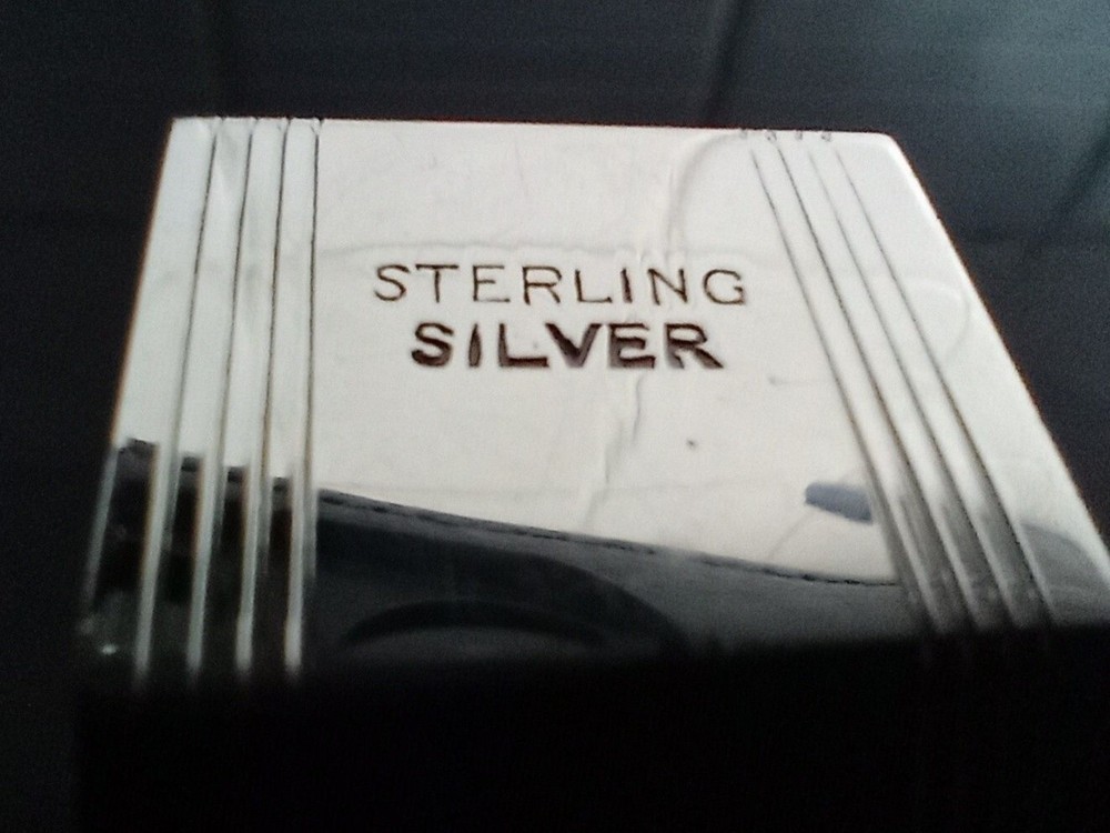 Vintage Octagonal Sterling Silver Napkin Ring "VR" initials engraving
