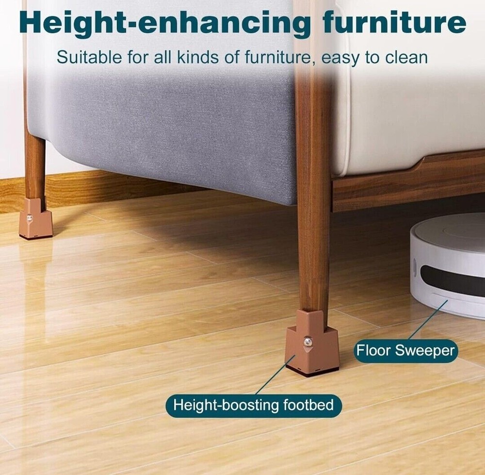 Furniture Risers with Adjustable Screw Clamp 2” 7 PACK