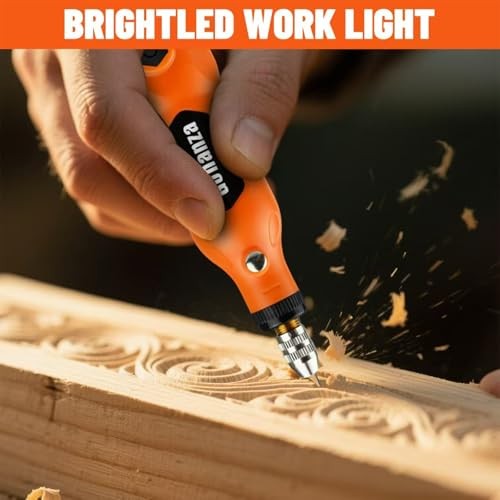 Mini Cordless Rotary Tool Kit with Case & 78 Pcs | 5-Speed Variable Orange