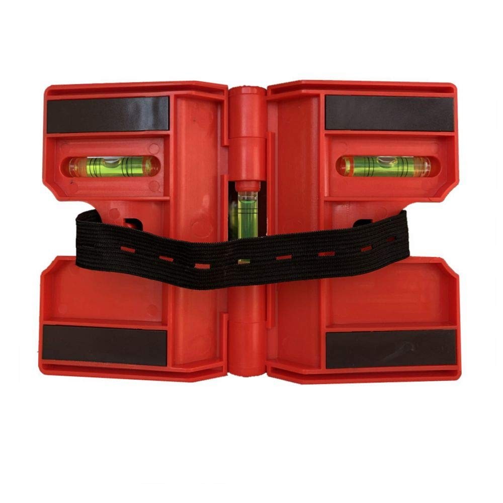 2 Pack Folding Magnetic Post Level for Pipe, and Beams Leveling Red
