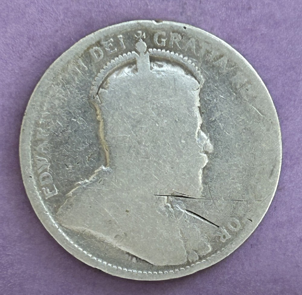1906 Canada 25 Cents Silver Coin