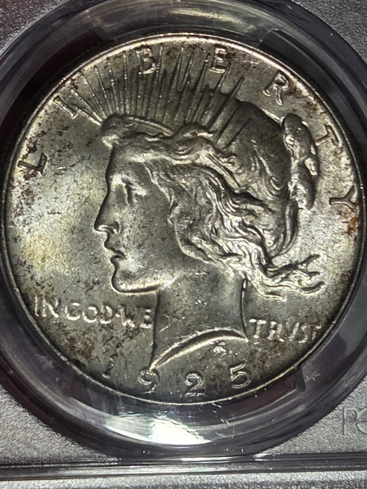 1925 $1 PeaceDollar PCGS MS64 Toned