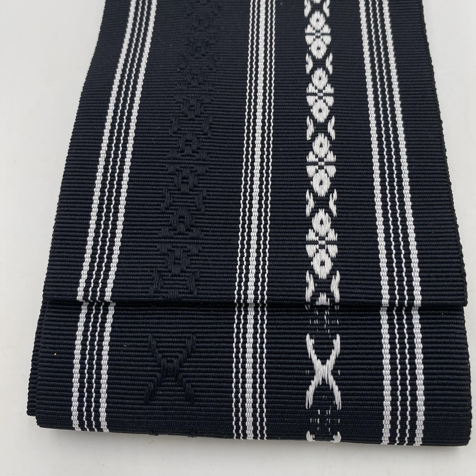 Traditional Japanese Kami Kaku OBI Kimono Belt For Laido BLACK Japan