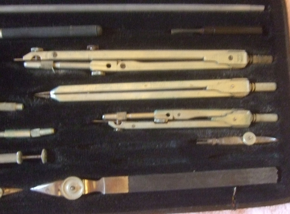 Vintage Drafting Set Berlin Germany Original Case