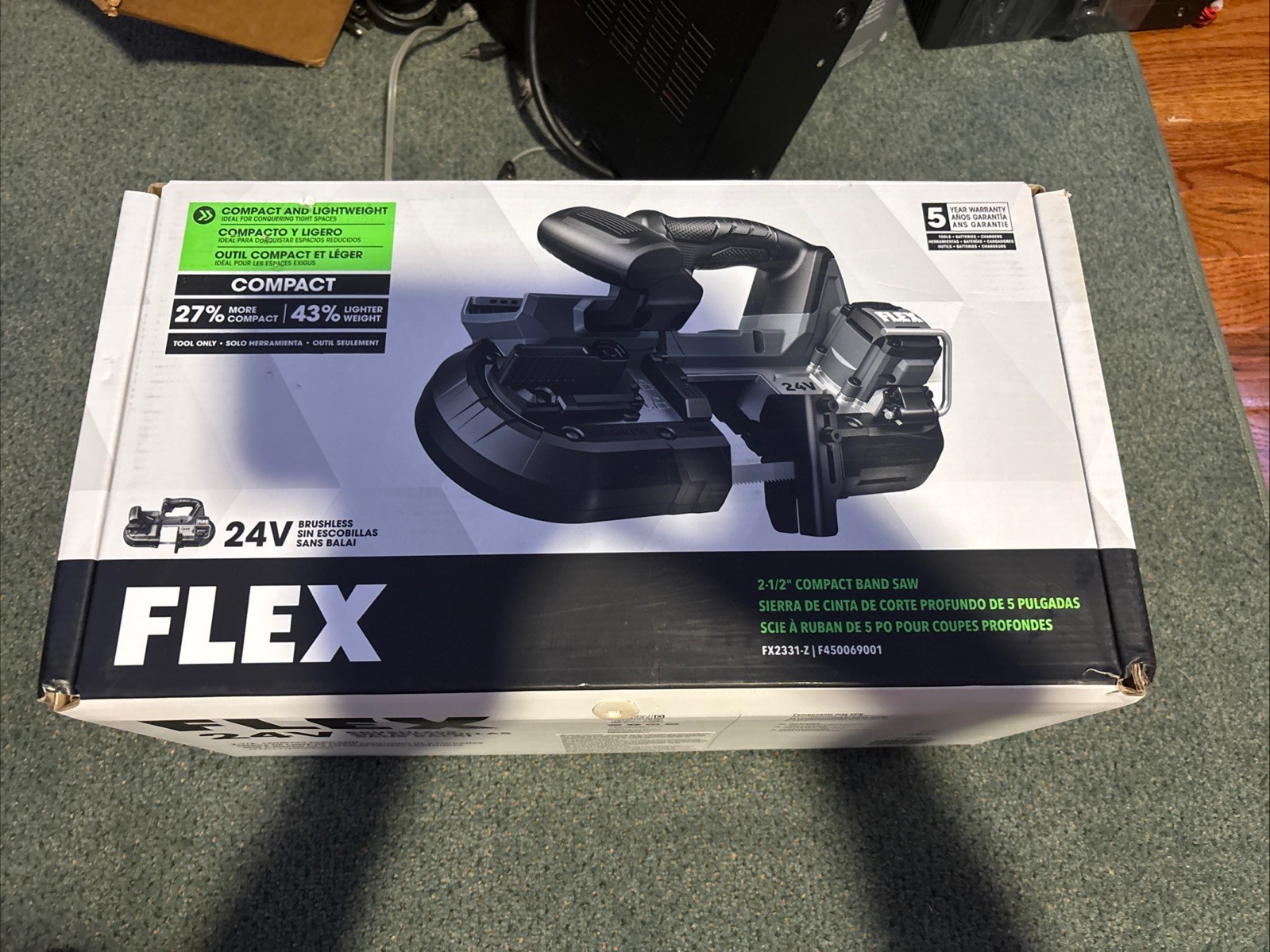 Flex 24V Cordless 2-1/2-in. Compact Band Saw Tool Only FX2331-Z New in Box