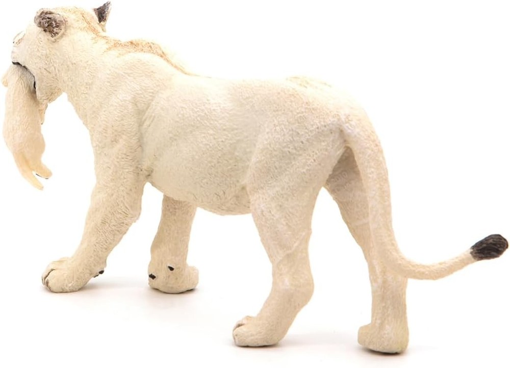 Papo White Lioness with Cub Figure, Multicolor