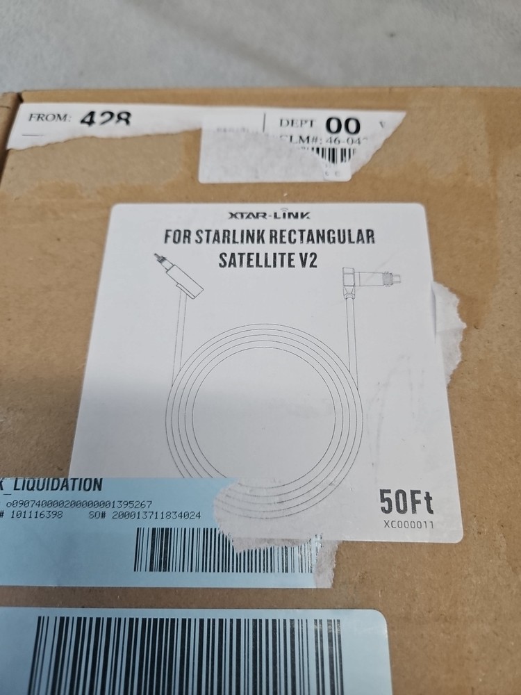 Starlink Rectangular Satellite V2 50ft Link Cord (O1)