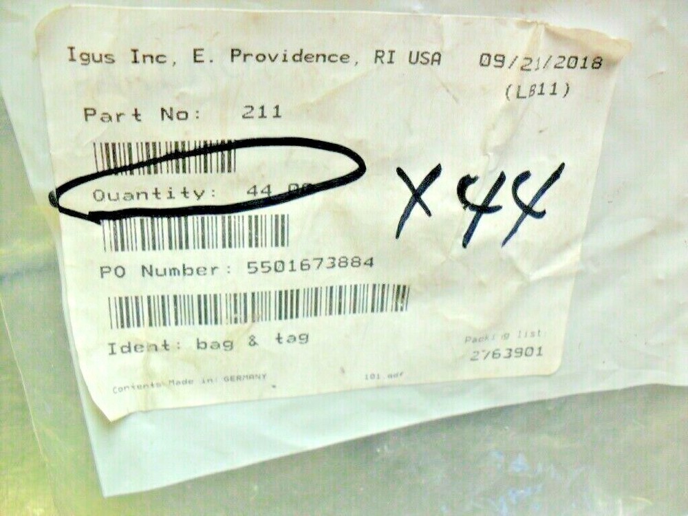 QTY 44 - Igus 211 Vertical Separator, Polymer nib