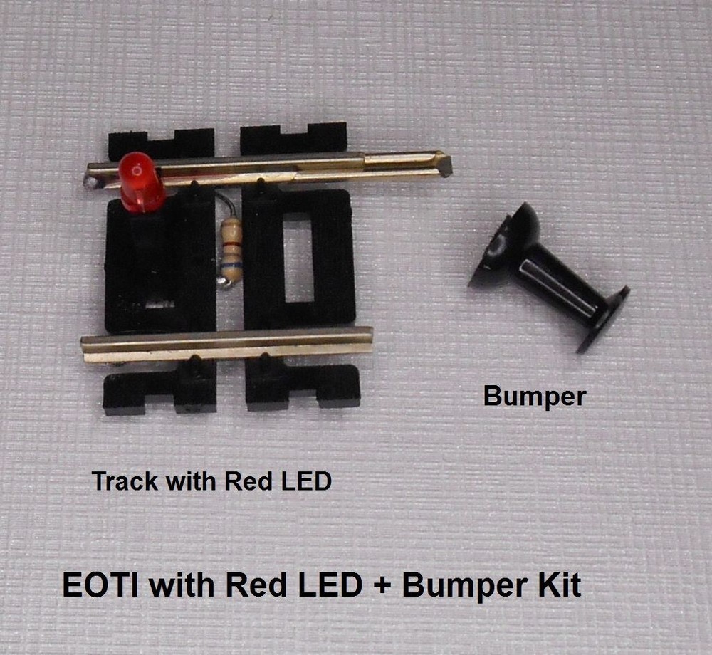 HO Scale RED LED Lighted End of Track Indicator / Bumper Code 100 NS Track
