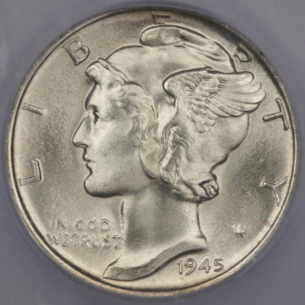 1945-S 10c Mercury Dime - ICG MS 67