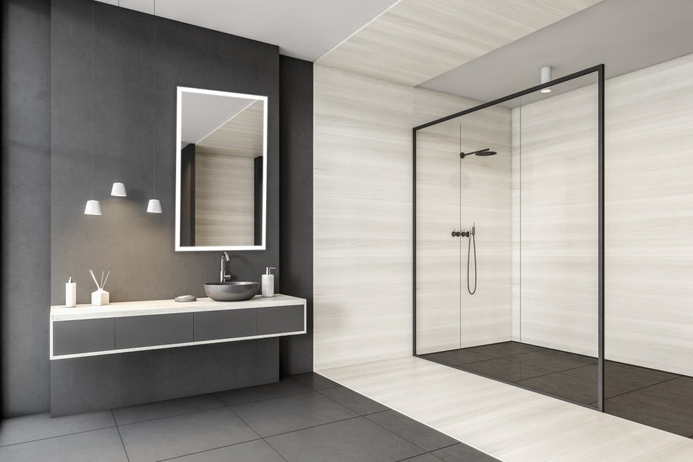 ZEPHYRA LED LIGHTED BATHROOM VANITY RECTANGLE MIRROR - 48 x 35