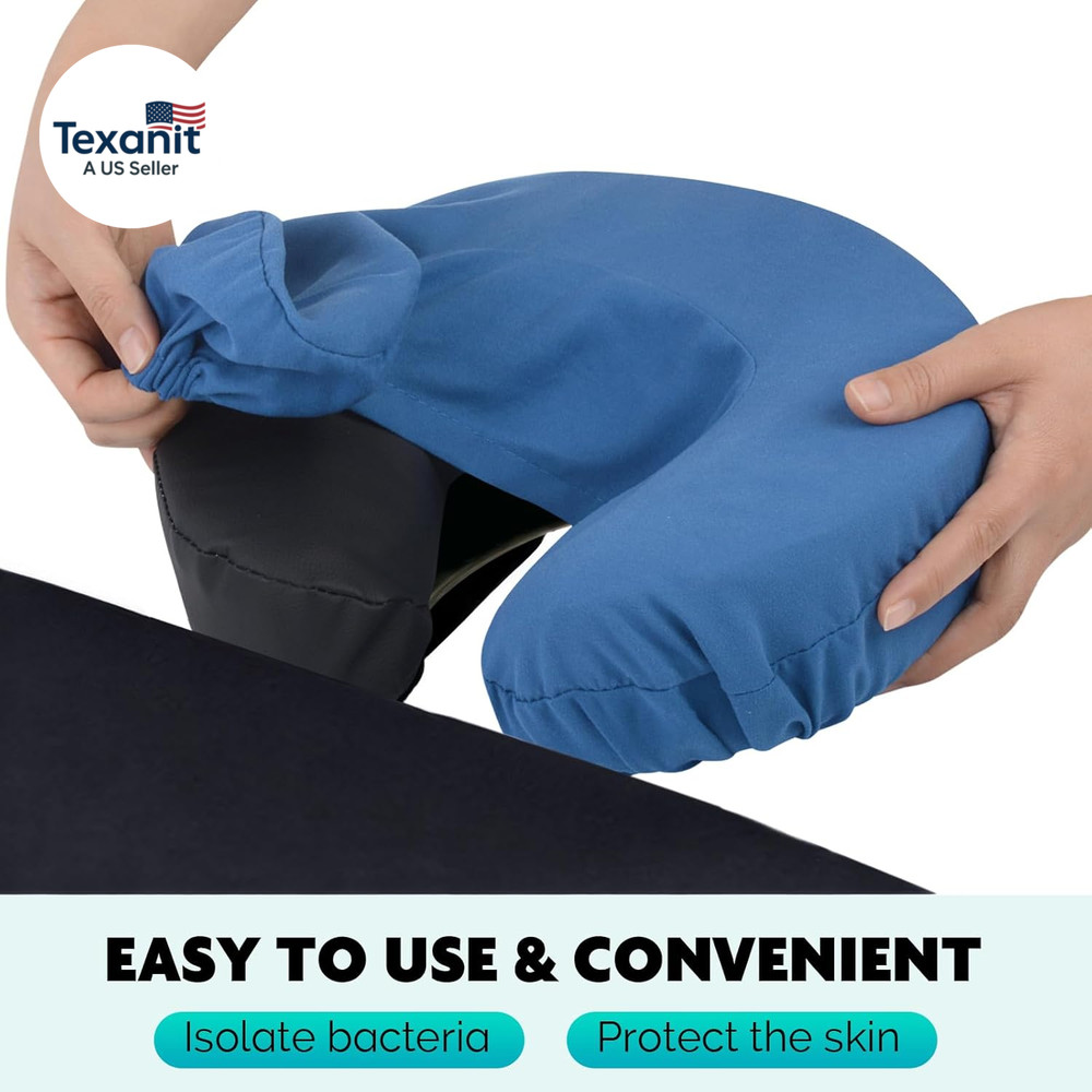 Reusable Microfiber Massage Face Rest Covers Extra Soft & Heavy Face Cradle Cove