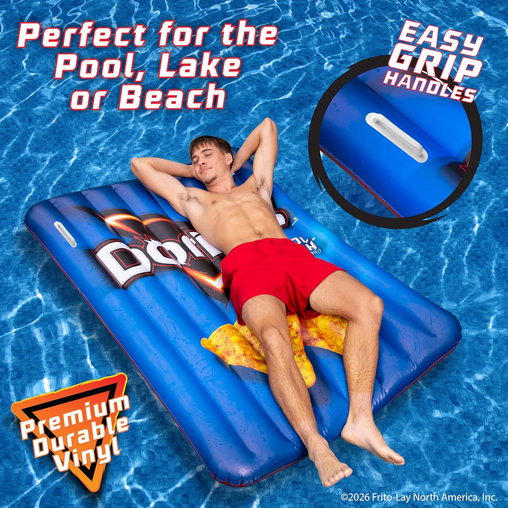Doritos® Reversible Pool Float Double Sided Cool Ranch and Nacho Cheese Inflatab