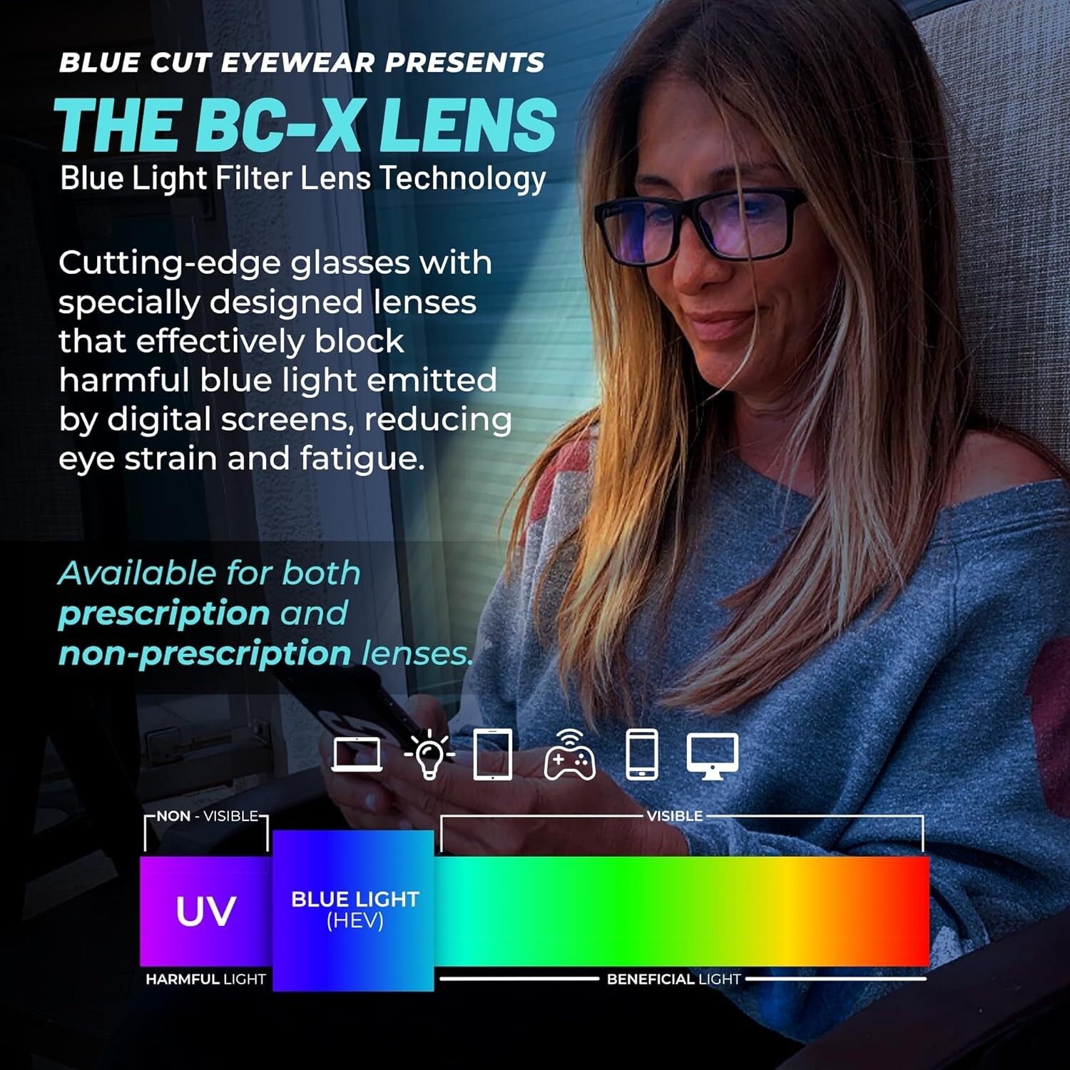 BLUE LIGHT Blocking Reader Computer Gaming Glasses for Men & Women UV Protection