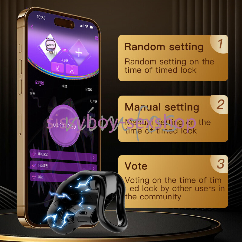 2025 APP Remote Control Chastity Cage Device Lock Conditioning Abstinence
