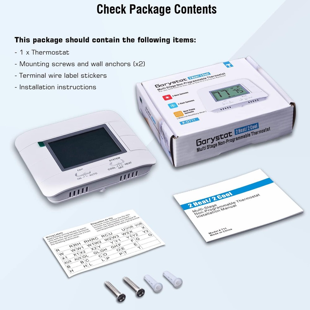 Termostato digital no programable mejorado para el hogar