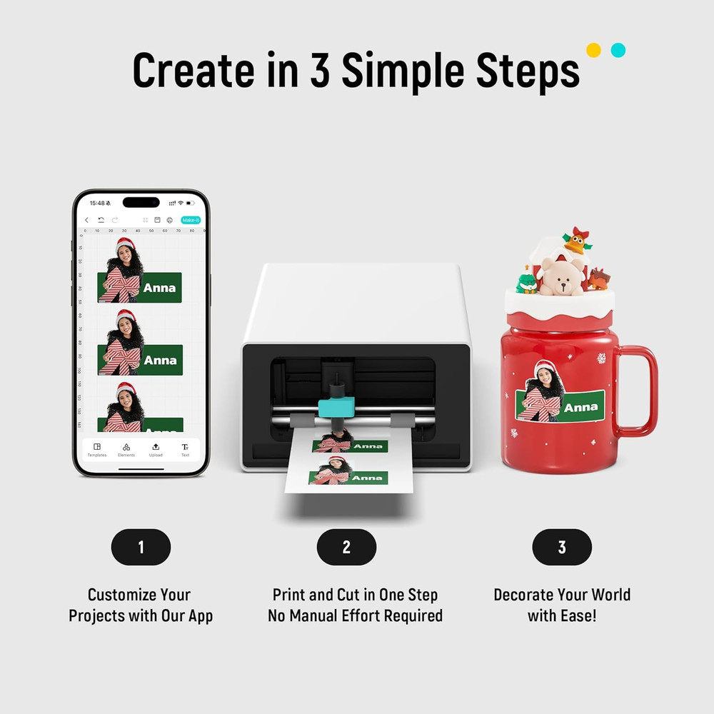 Pixcut S1 Creator Mega Pack - All-In-One Sticker Maker Machine for DIY Crafts, C