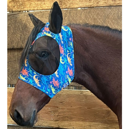 Print Lycra Fly Mask with Ears