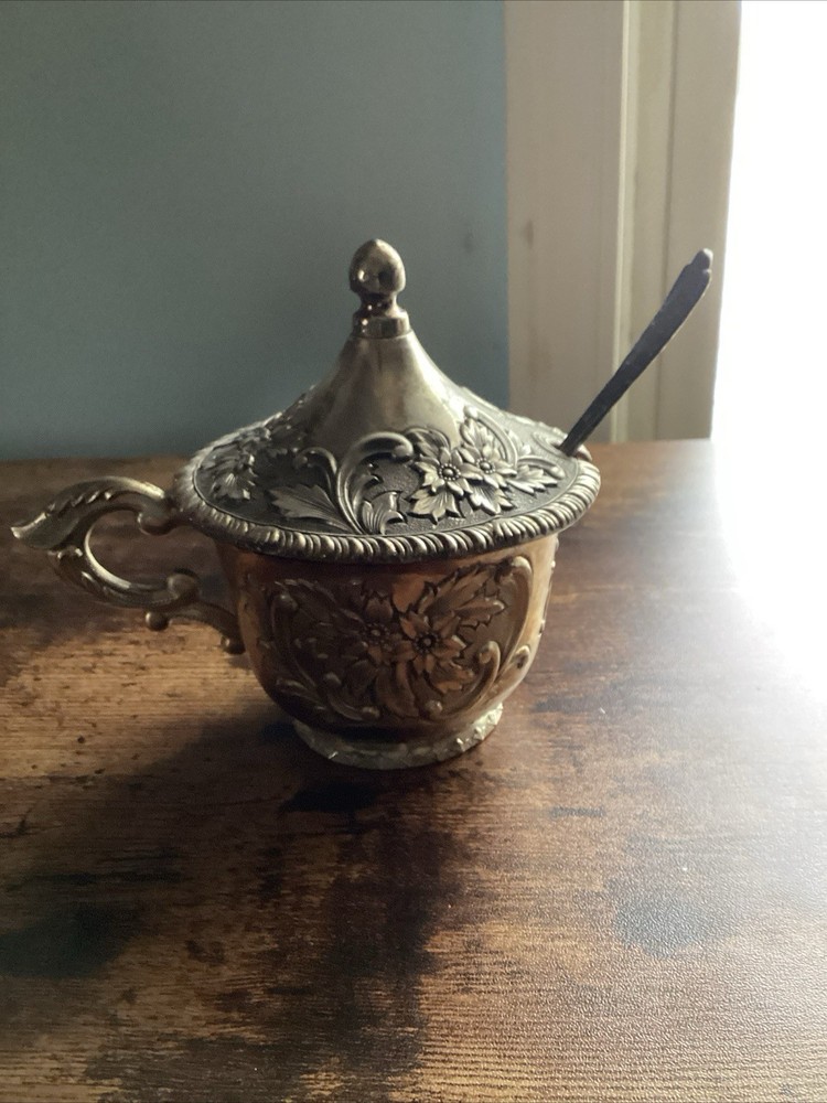 Antique Silver Plated Sugar Bowl