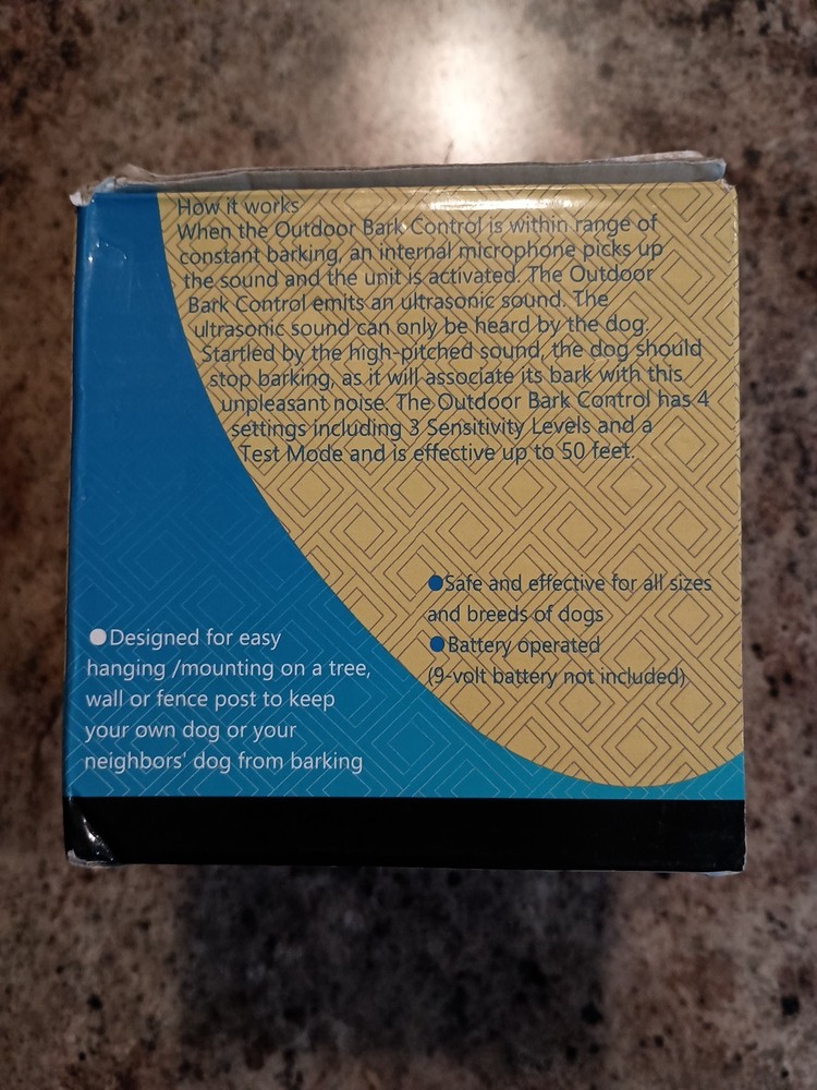 Sonic Bark Control Device, new in box