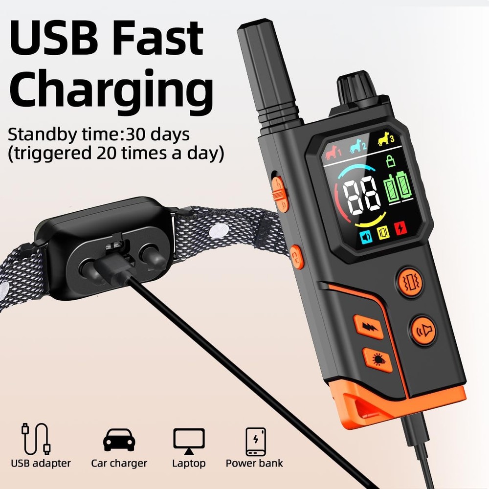 Dog Training Collar, Dog Shock Collar with Remote Control,4200FT, 4 Training ...