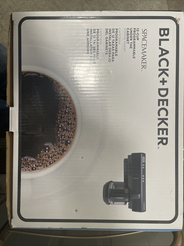NEW Black & Decker SCM1000BD Spacemaker Programmable 12-Cup Coffeemaker, Black