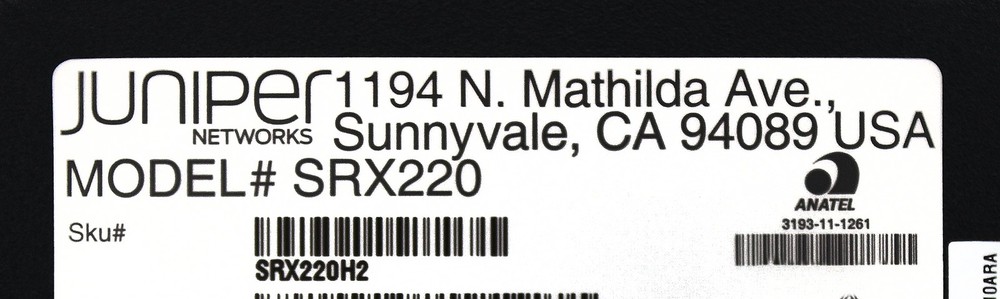 Juniper Networks SRX220H2 SRX Services Gateway 220