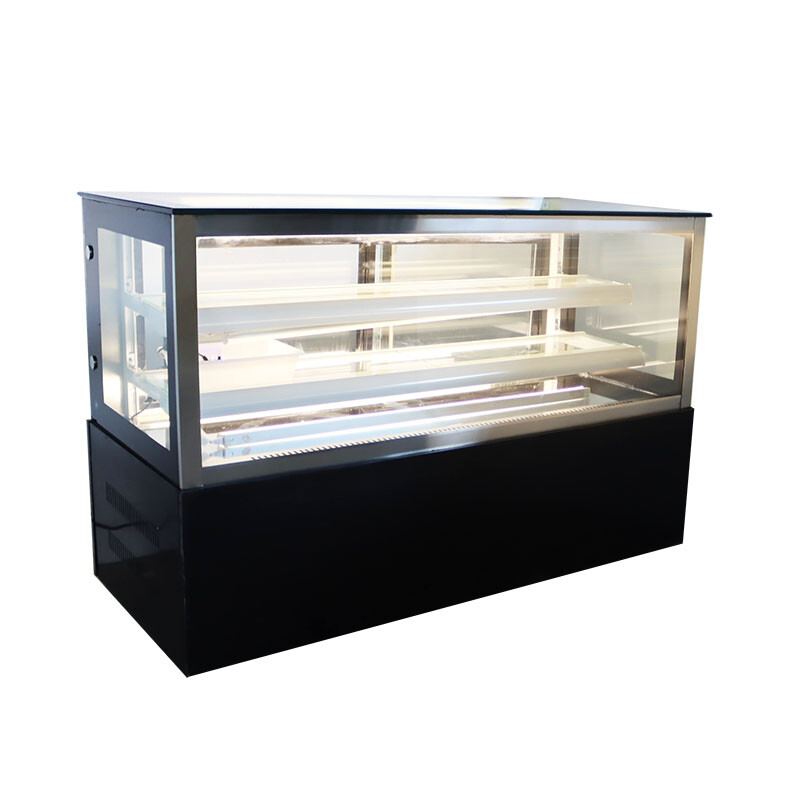 Updated 220V 3-Layer Refrigerated Pie Cake Bakery Showcase Opened Back Door