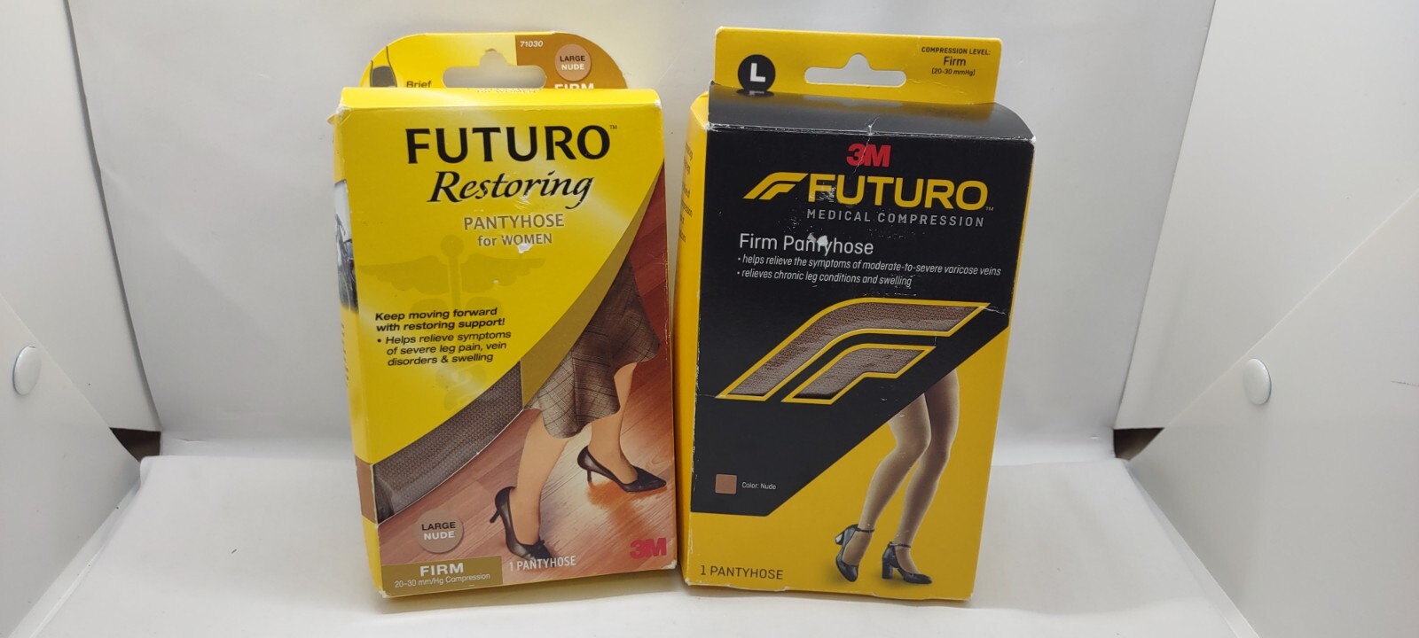 Futuro Women's Restoring Support Pantyhose  Compression Nude Large 2ct