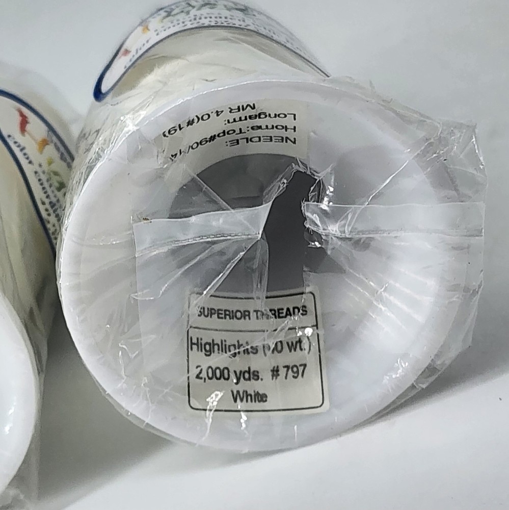 Superior Threads Polyester White #797 40wt 2000 yds Each Spool (4000 yds total)