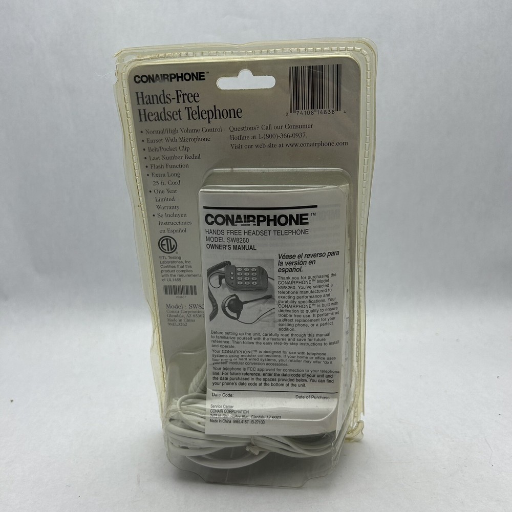 CONAIRPHONE Hands-Free Headset