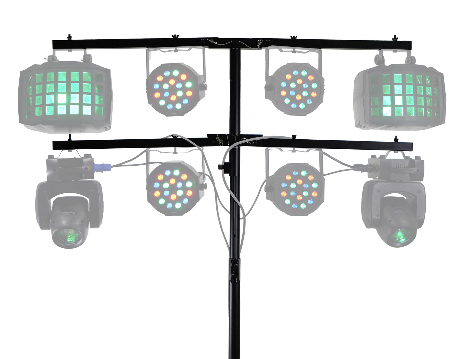 Rockville RLS6 11.5 Ft Foldable Lighting Tree Stand w/Flat-Base Legs+Carry Bag