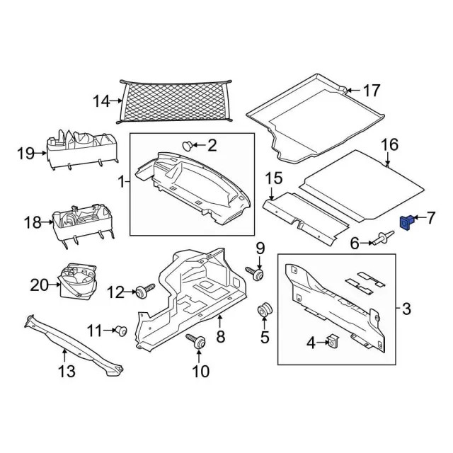 Genuine Ford Rear Trim Panel Retainer Nut W716357-S900