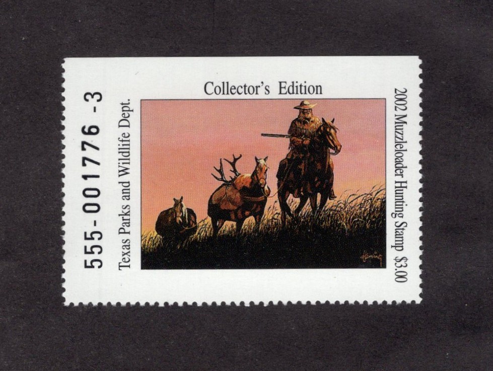 TXM9 Texas Muzzle Loader Stamp. Single. MNH. OG.