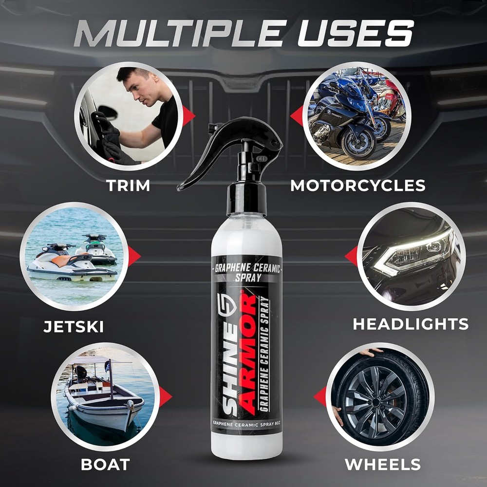 Shine Armor Graphene Ceramic Coating Spray Highly Concentrated Paint Protection