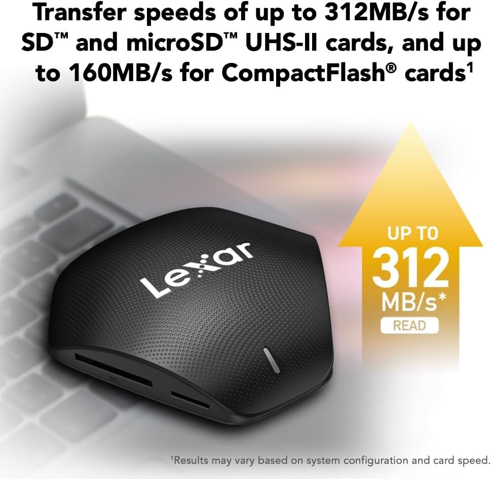 Professional 3-in-1 SD microSD CF Reader