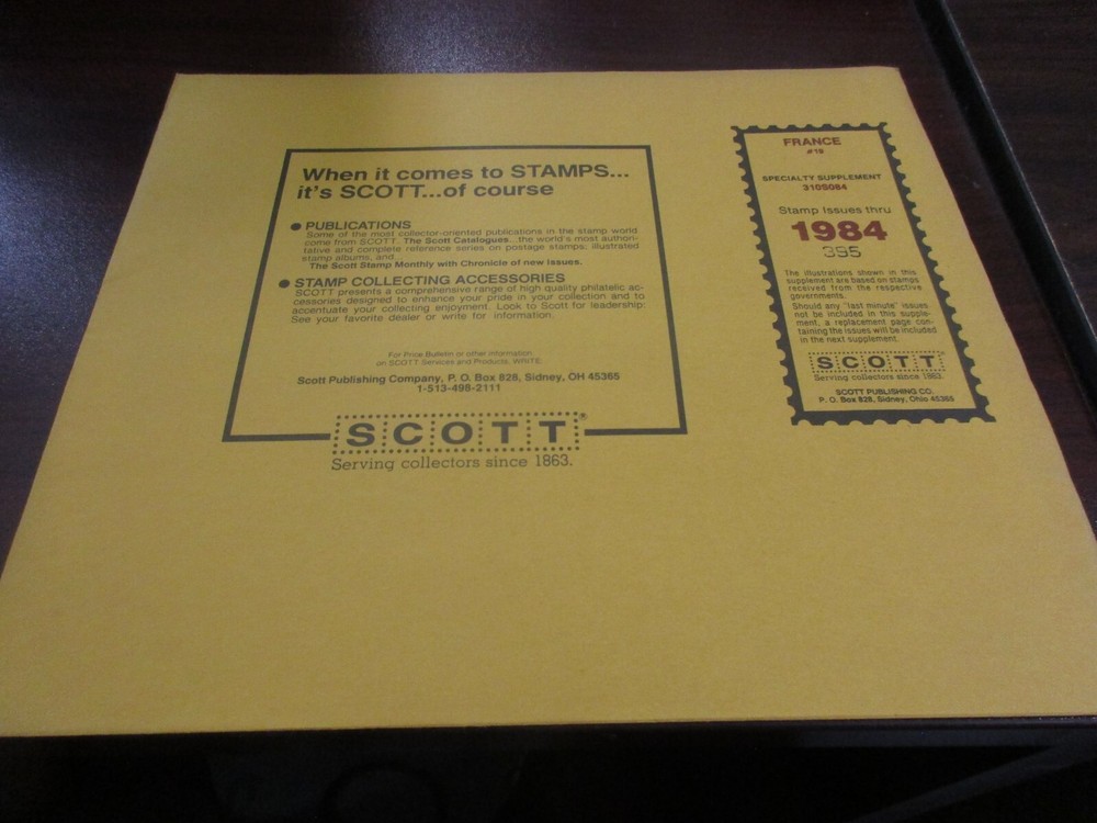 "SCOTT" FRANCE #19  SUPPLEMENT W/FREE SHIPPING!!
