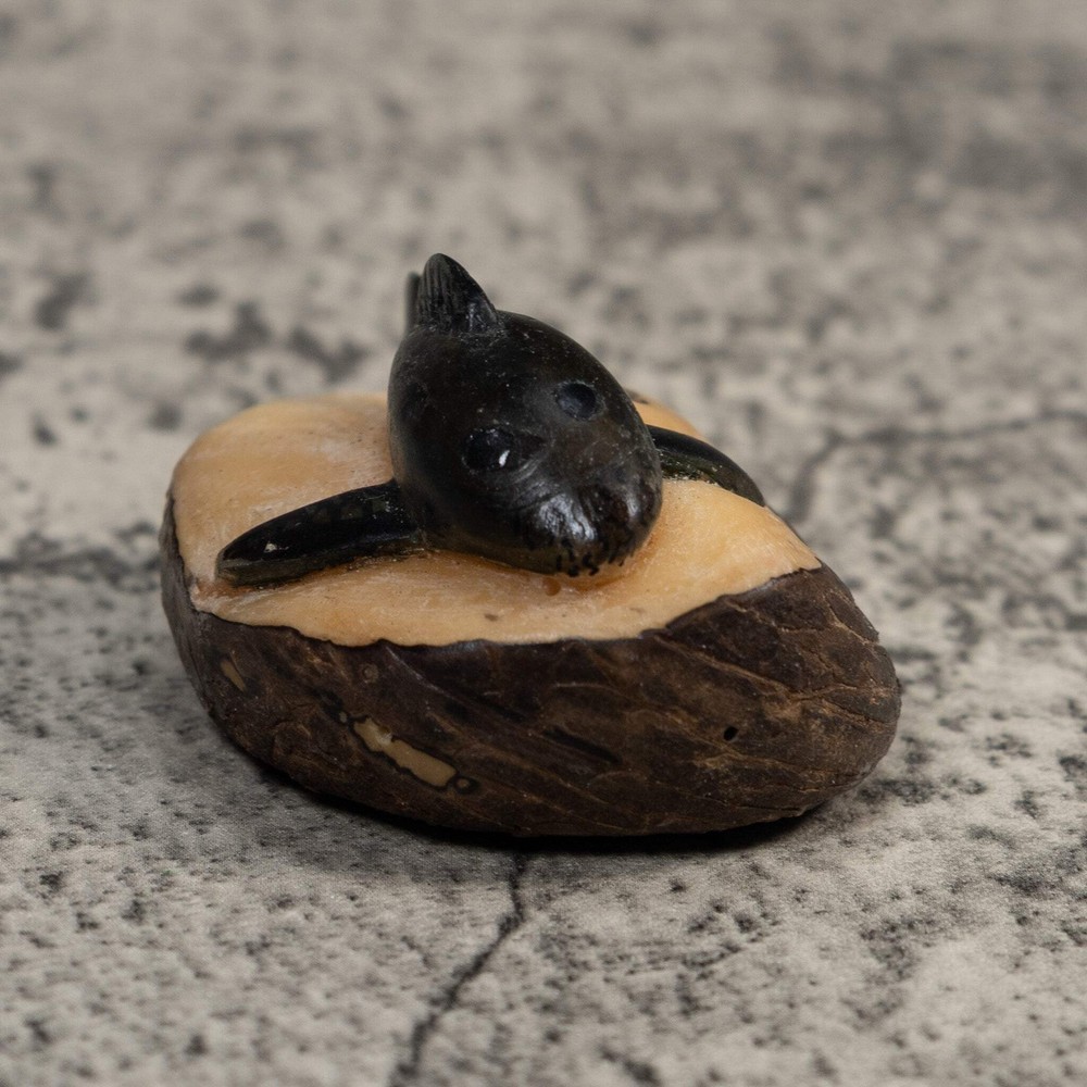 Black Dolphin Tagua Carving