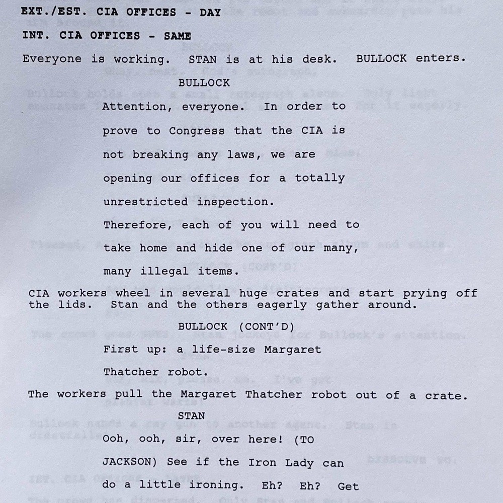 American Dad Original 2006 I Can’t Stan You Production Used Table Draft Script