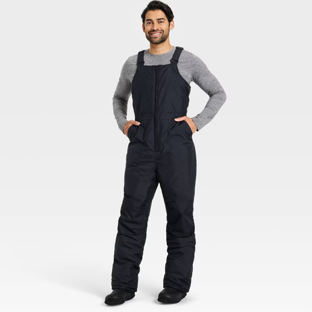 Men's Snow Bib Pants - All In Motion Black M