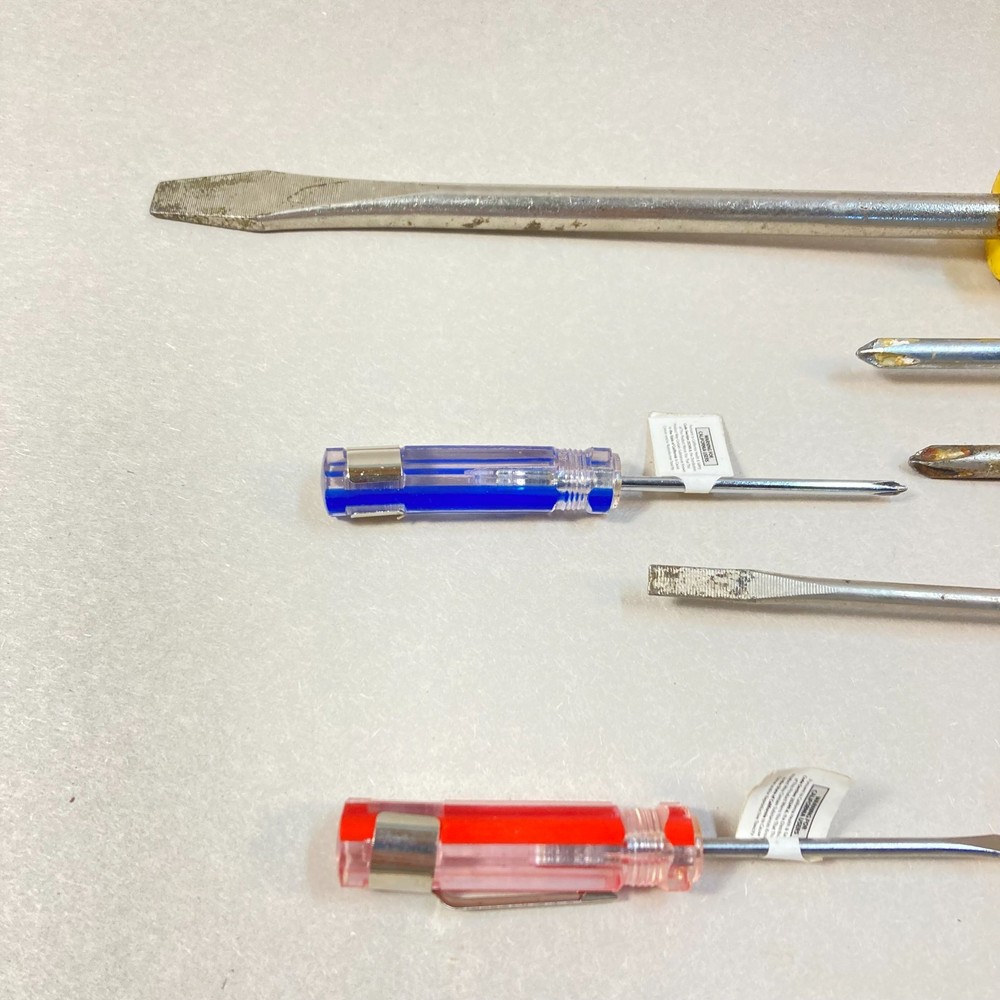 Screwdriver Lot 9 Pc 4 Phillips 5 Flat Slotted
