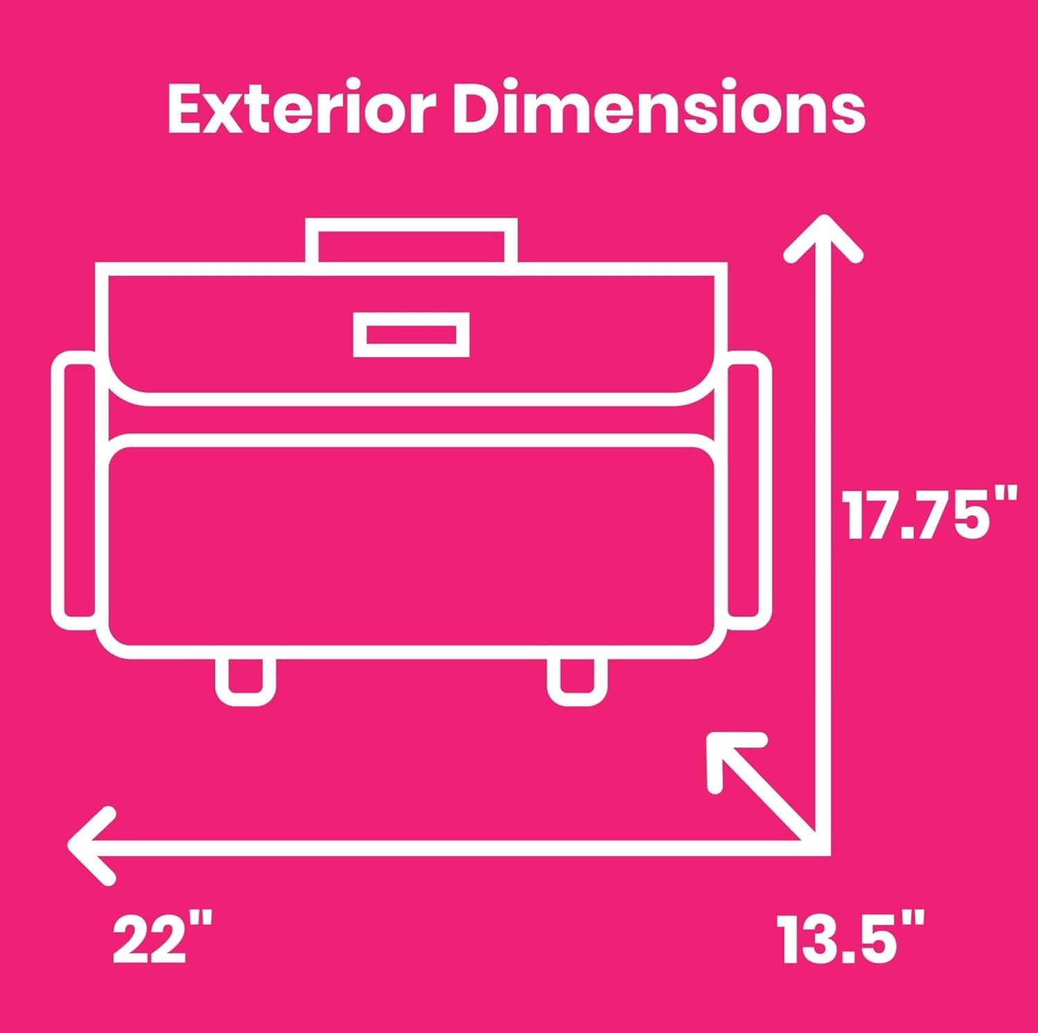 Everything Mary Sewing Machine Case Rolling 4 Wheel Storage Bag Black